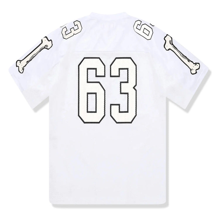 Back View of Supreme Bones White Football Jersey FW25KN15-WHITE