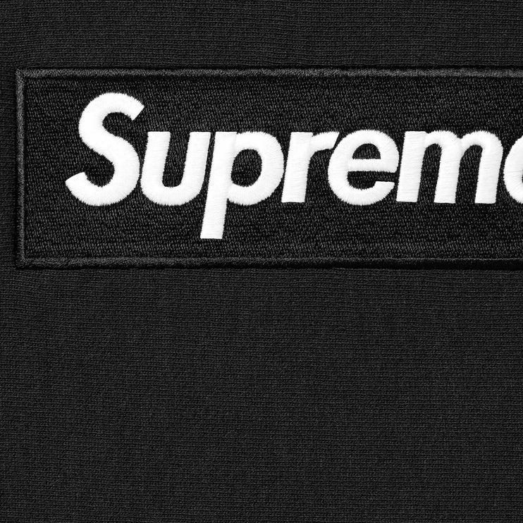 Detail view of Supreme Box Logo Black Hoodie (FW24) FW24SW11 BLACK