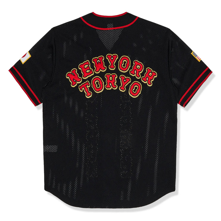 Back View of Supreme Homerun Black Baseball Jersey SS25KN70-BLACK