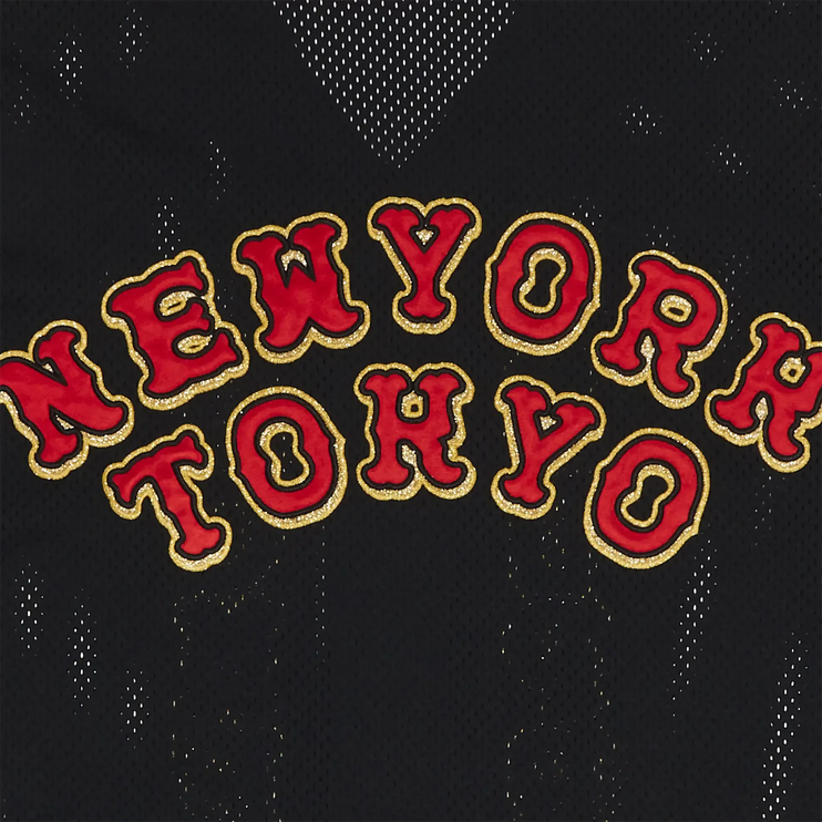 Detailed View of Supreme Homerun Black Baseball Jersey SS25KN70-BLACK