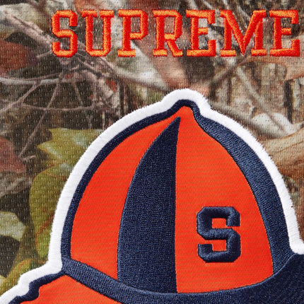 Detail view of Supreme Mitchell & Ness NCAA trueTimber Kanati Camo Hockey Jersey FW24KN49 trueTIMBER KANATI CAMO