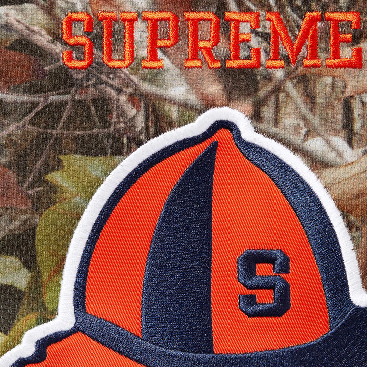 Detail view of Supreme Mitchell & Ness NCAA trueTimber Kanati Camo Hockey Jersey FW24KN49 trueTIMBER KANATI CAMO