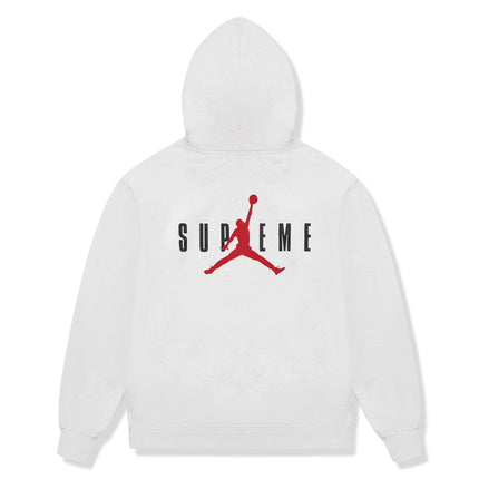 Back view of Supreme x Jordan Ash Grey Hoodie (FW24) FW24SW1 ASH GREY
