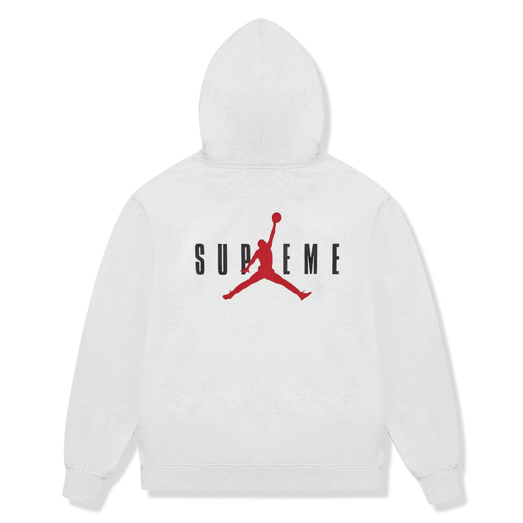 Back view of Supreme x Jordan Ash Grey Hoodie (FW24) FW24SW1 ASH GREY