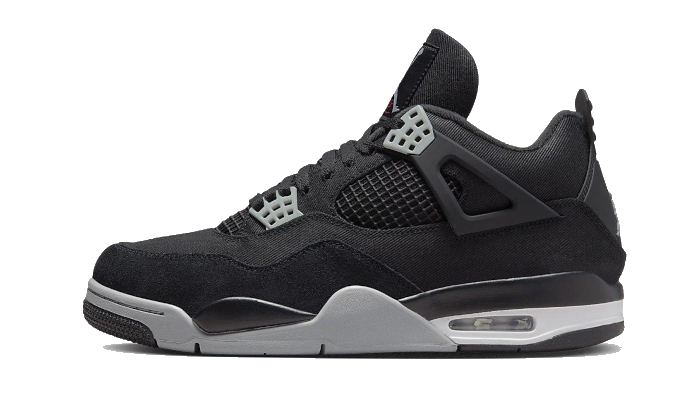 Air Jordan 4 Schwarz Canvas Suchtige Turnschuhe Addict Sneakers