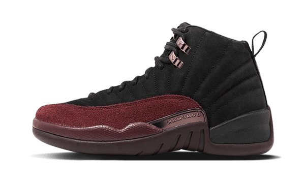 Air Jordan 12 Retro Sp A Ma Maniere Schwarz Burgundy Crush Suchtige Turnschuhe Addict Sneakers