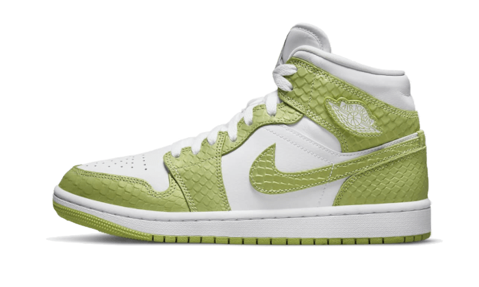 Air Jordan 1 Mid Green Python | Addict Sneakers