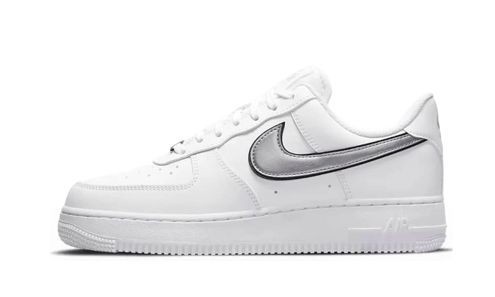 Nike Air Force 1 Low Essential WeiB Metallic Silber Suchtige Turnschuhe Addict Sneakers