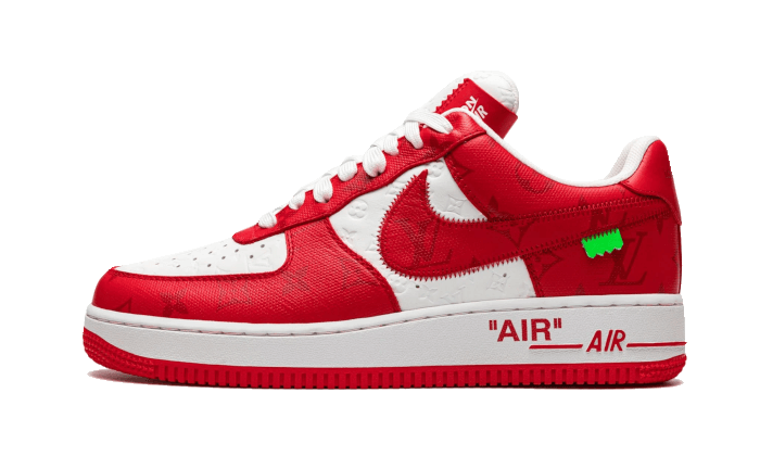 Nike Air Force Low Louis Vuitton White Red Addict Sneakers