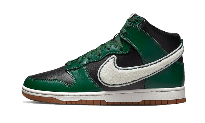 Nike Dunk High Chenille Swoosh Black Green