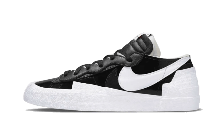 Nike Blazer Low Sacai Black Patent | Addict Sneakers