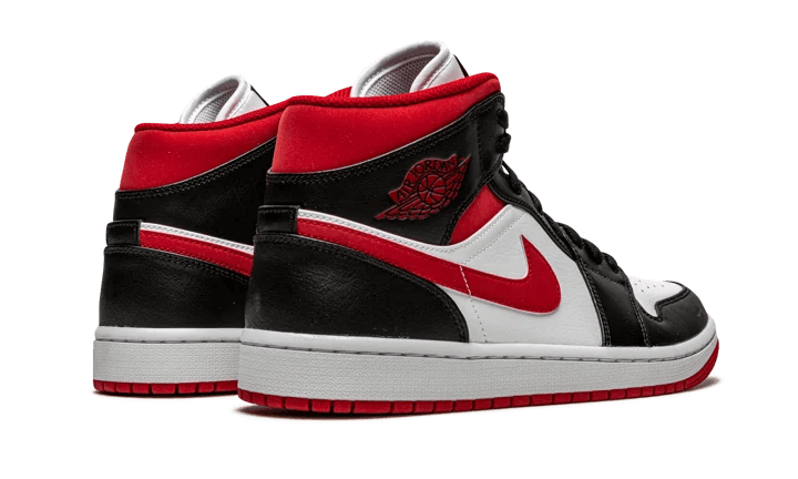 Air Jordan 1 Mid Gym Rot Schwarz WeiB Suchtige Turnschuhe Addict Sneakers