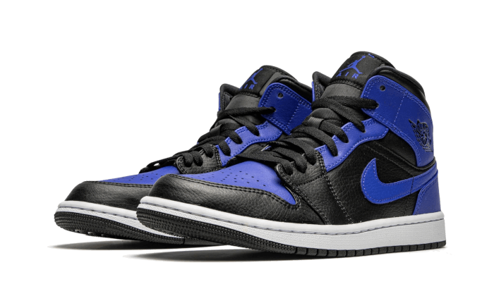 Air Jordan 1 Mid Hyper Royal Tumbled Leather - 554724-077 | Addict Sneakers