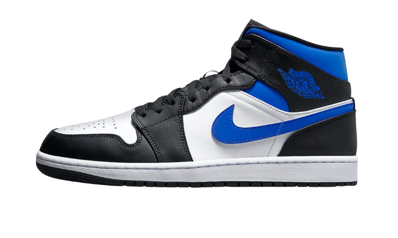 Air Jordan 1 Mid White Black Racer Blue - 554725-084 | Addict Sneakers