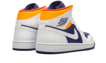 Air Jordan 1 Mid White Laser Orange Deep Royal Blue - 554725-131 | Addict Sneakers