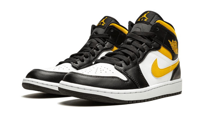 Air Jordan 1 Mid White Pollen Black - 554725-177 | Addict Sneakers