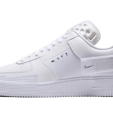 Nike Air Force 1 Low Drop Type Triple White Suchtige Turnschuhe Addict Sneakers