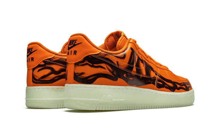 Nike Air Force 1 Low Orange Skeleton Halloween 2020