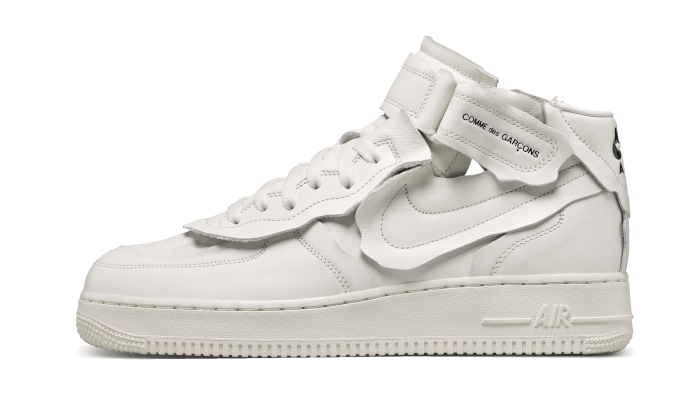 Nike Air Force 1 Mid Comme Des Garcons White Addict Sneakers