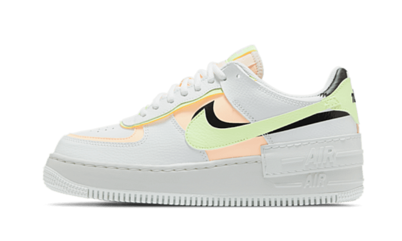 Nike Air Force 1 Shadow Summit White Barely Volt Crimson Tint 