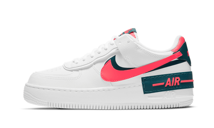 Nike Air Force 1 Shadow White Dark Teal Solar Red