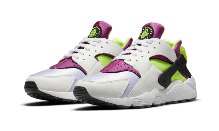 Nike Air Huarache Run Neon Yellow Magenta 2021