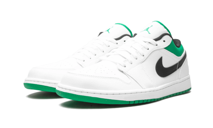 Air Jordan 1 Low White Lucky Green Black