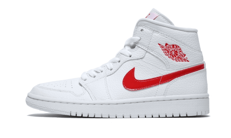 Air Jordan 1 Mid White University Red