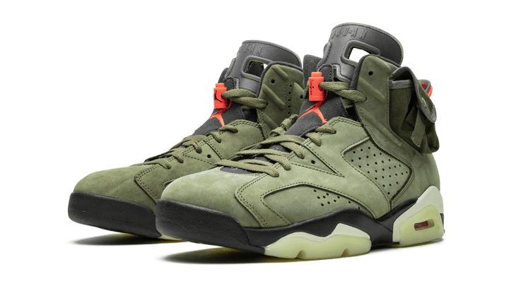 Air Jordan 6 Travis Scott Medium Olive Suchtige Turnschuhe Addict Sneakers