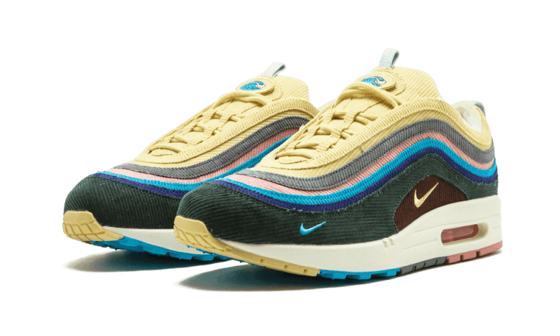 Air max 97 bleu jaune rose best sale