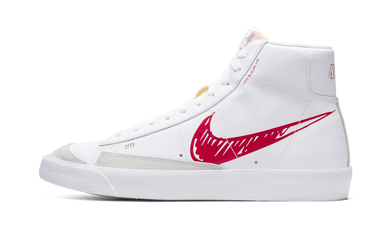 Nike Blazer Mid Sketch Red Swoosh Suchtige Turnschuhe Addict Sneakers