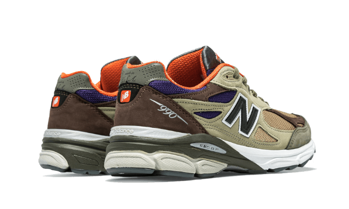 New Balance 990 V3 Made In Usa Tan Blue Addict Sneakers