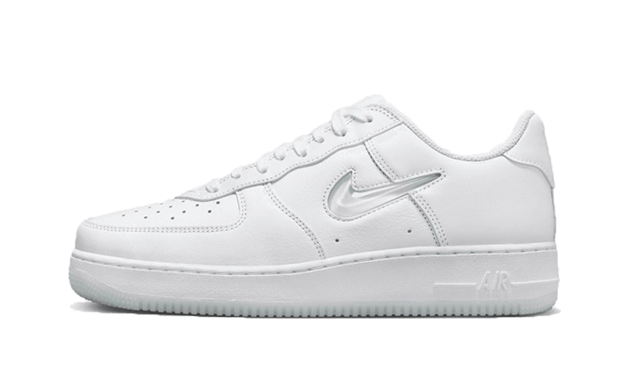 Nike Air Force 1 Low 07 Retro Color Of The Month Jewel Swoosh Triple White