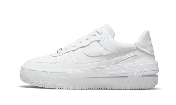 Nike Air Force 1 Low Platform Triple White Suchtige Turnschuhe Addict Sneakers