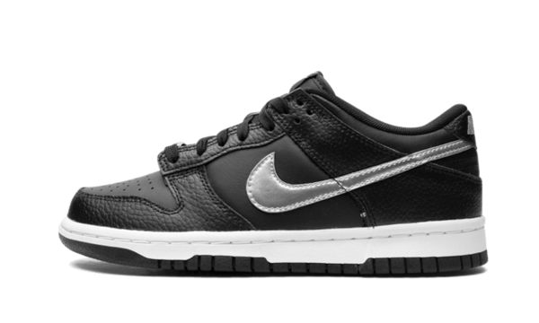 silver and black dunks