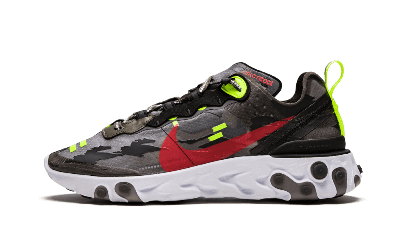 Nike React Element 87 Medium Olive Bright Crimson