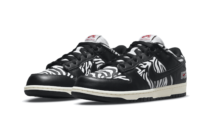 Nike Sb Dunk Low Quartersnacks Zebra