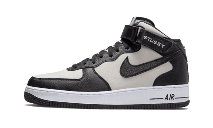 Nike Air Force 1 Mid Stussy Grey Black | Addict Sneakers